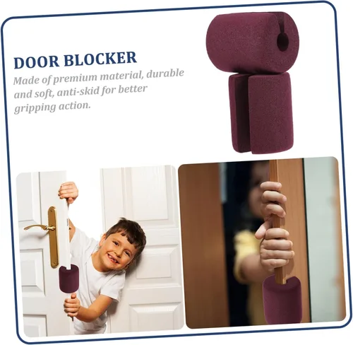 Vista 3 de ibasenice 2 sets tapón de puerta para el hogar dedo protector niño manija de puerta seguridad 2 unids*2