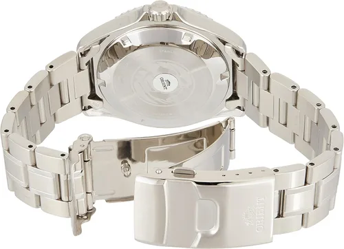 Vista 2 de Orient Reloj de acero inoxidable japonés automático cuerda manual de 656.2ft estilo buzo