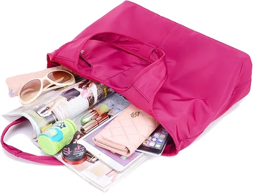 Vista 3 de Bolso grande de hombro para mujer, impermeable, multifunción, de nailon, para viaje
