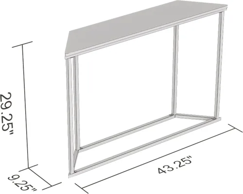 Vista 4 de SAFDIE Mesa consola moderna – Mesa de entrada elegante y resistente para pasillo, sala de estar o detrás del sofá – Fácil montaje, diseño de espacio