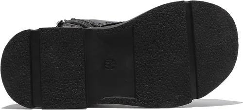 Vista 8 de DADAWEN Botas de tobillo con purpurina para niños y niñas, zapatos de combate impermeables con cremallera lateral para niños pequeños, niños grandes