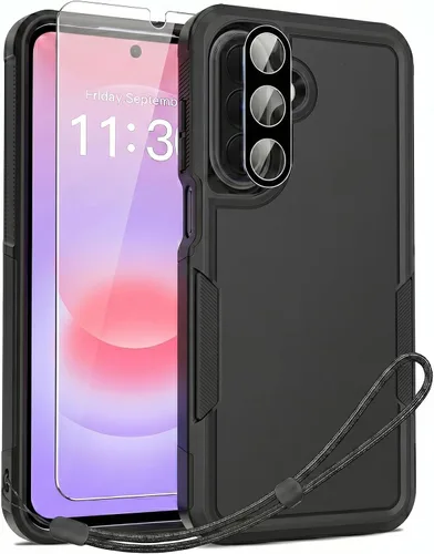 Vista 27 de Jeylly Compatible con Samsung Galaxy A22 5G Funda, Funda Samsung A22 5G con 2pcs protectores de pantalla de vidrio templado