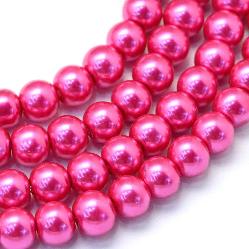 Vista 26 de KISSITTY 105 unids/hebra Burly Wood Satin Luster Glass Round Pearl Spacer Bead Loose Beads 0.315 in para bricolaje joyería artesanía 31.4