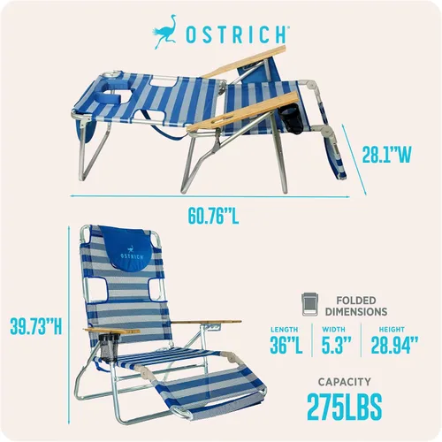Vista 3 de Ostrich - Silla 3 en 1, a rayas
