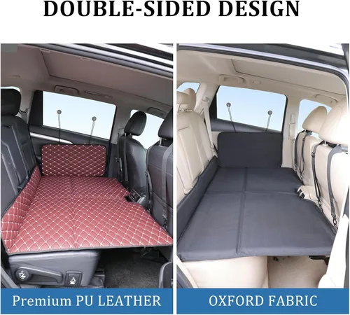 Vista 2 de Colchón de cama de asiento trasero de camión no inflable, camas portátiles para camiones grandes, cama de viaje plegable de doble cara F150/Camiones