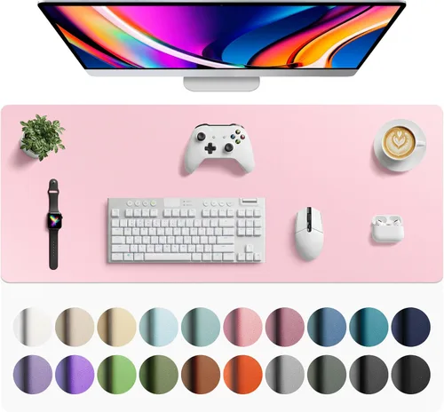 Vista 307 de Aothia - Protector de escritorio de cuero sintético grande, base antideslizante para mouse y superficie para escribir, impermeable, fácil de Agua