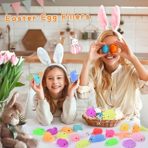 Vista 8 de 30 piezas de juguetes esponjosos Kawaii, juguetes blandos Mochi para niños, recuerdos de fiesta, mini juguetes esponjosos para aliviar el estrés
