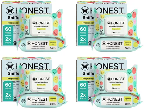 Vista 14 de The Honest Company Toallitas eliminadoras de mocos a base de plantas, calmante para la nariz con aloe, hipoalergénicas, piel sensible, verificado