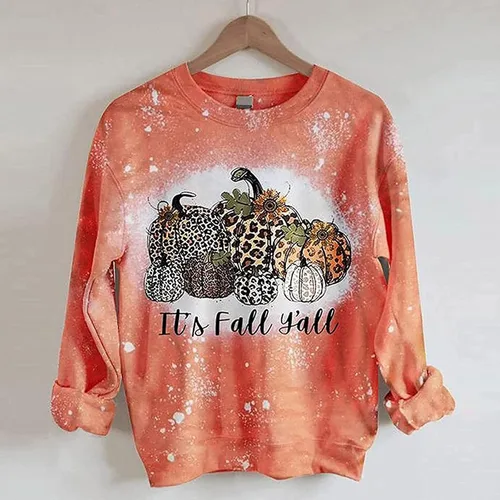 Vista 2 de Camisas de otoño para mujer, disfraces de Halloween, casual, a la moda, con estampado de calabaza, sudadera holgada