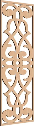 Vista 34 de 9 3/8"W x 24 3/8"H x 1/4"T Bellaire Decorativos Paneles de pared de madera calado, abedul