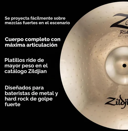 Vista 5 de Zildjian Z40120 20" Z Platillo de paseo personalizado