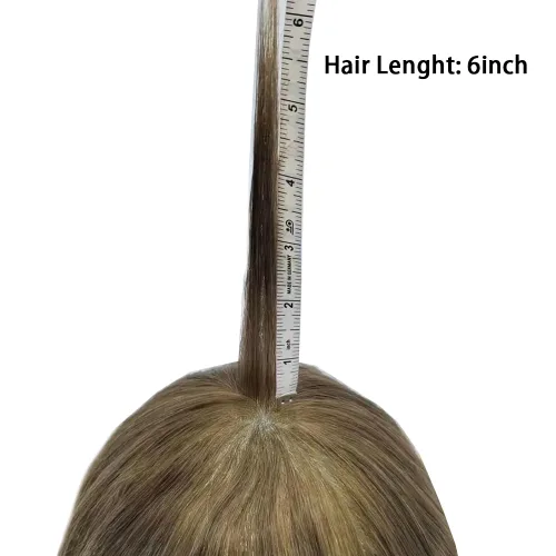 Vista 7 de PU Toupee para hombres pieza de pelo real sistema de reemplazo de cabello humano para hombres Toupee pieza de pelo para hombres piel polivinílica