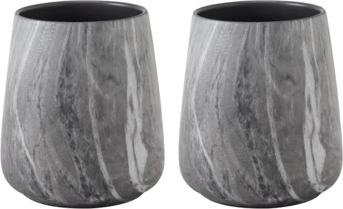 Vista 30 de Soporte Negro para Cepillos de Dientes para Baño - Soportes de Cerámica para Cepillos de Dientes, Soporte para Pasta de Dientes, Vaso Reutilizable