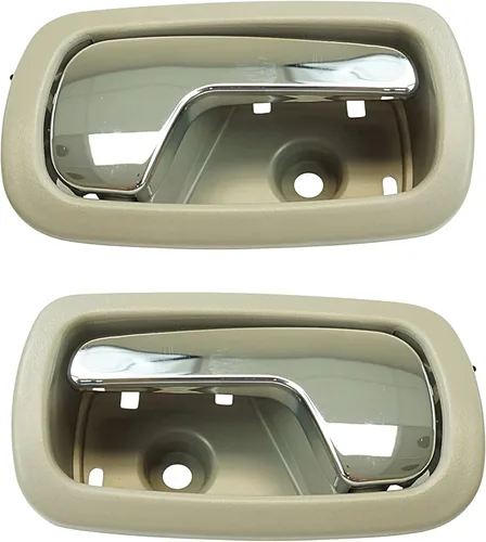 Vista 60 de TRQ Juego de 2 manijas de puerta interior trasera cromada y cachemira para Chevy GMC
