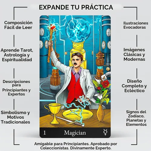 Vista 3 de Tarot Deck con guía completa – Simbolismo moderno e interpretaciones digitales mejoradas para todos los niveles