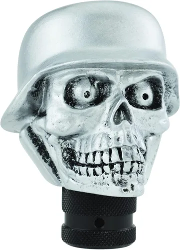 Vista 6 de Pomo de palanca de cambios de vehículo de resina con diseño de calavera para la mayoría de vehículos manuales (negro)
