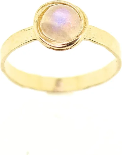 Vista 18 de Anillo de oro de piedras preciosas, anillo de piedra chapada en oro de 14 quilates, anillo de piedra apilable, anillo de oro de piedra pequeña