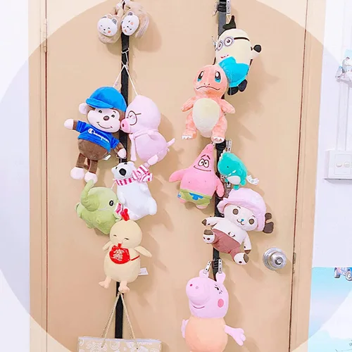 Vista 3 de BetterJonny Paquete de 2 estantes organizadores para colgar sombreros, 16 clips de almacenamiento de sombreros de acero inoxidable para hombres