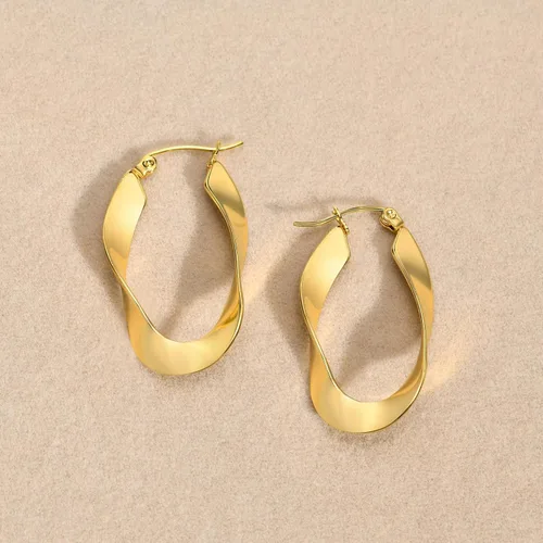 Vista 3 de MengPa Aretes de aro para mujer, chapados en oro negro, aretes de gota, joyería de moda
