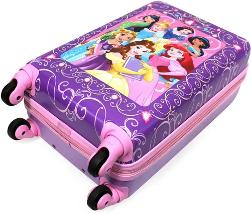 Vista 3 de Disney Maleta rígida para niños con ruedas de mano Princesa Disney
