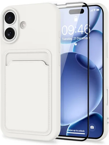 Vista 37 de MZELQ Compatible con iPhone 11 Funda TPU Soporte para Tarjetas Cubierta de Billetera, Protección de Cámara + Protector de Pantalla Funda Suave