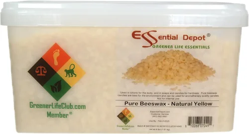 Vista 2 de Cera de abejas – Amarillo – Perlas Pastilles – 4 libras – Sin aditivos – Sin lejía – Filtrado dos veces – Sellado de seguridad (pestaña de bloqueo)
