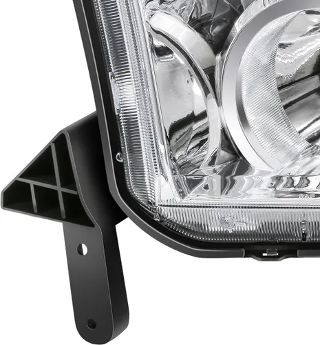 Vista 7 de [Izquierda/lado del conductor] Conjunto de faros delanteros compatible con Toyota Sequoia Tundra 07-17, carcasa cromada