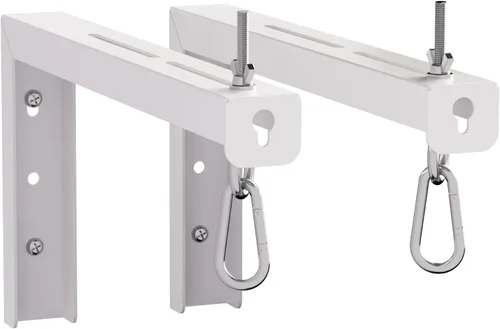 Vista 9 de suptek PRL002B - Soporte universal para proyector de pared, soportes en L para colgar en la pared, ganchos de montaje de extensión ajustables de 12