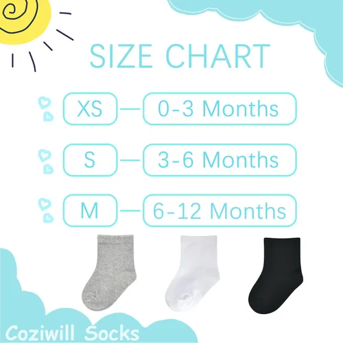 Vista 7 de Calcetines para bebé, calcetines blancos para recién nacidos y bebés, paquete de 15 (0-33-66-12 meses), bautismo y bautizo, niñas y niños