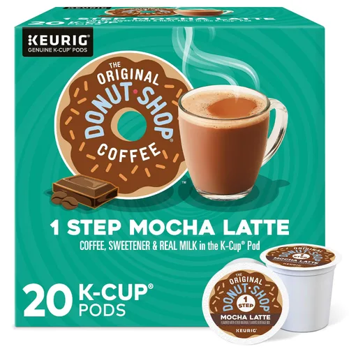 Vista 21 de The Original Donut Shop - Cápsulas de Caramel Latte para Single-Serve Keurig K-Cup, café saborizado, 20