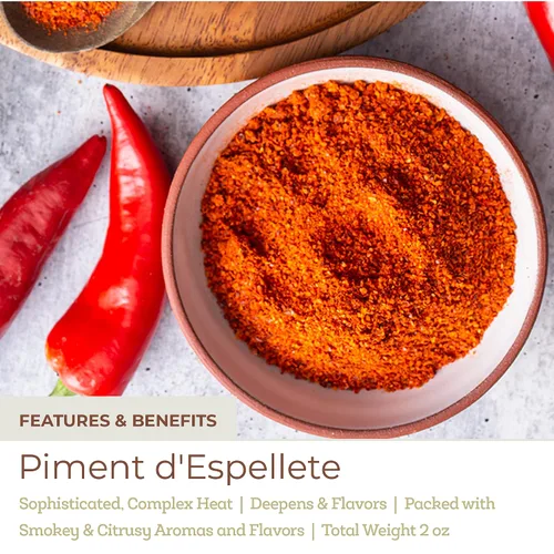 Vista 7 de Fresh & Wild Piement d'Espelette - Chili Pepper Powder Todo natural, vegano, sin gluten Para cocinar con pollo, salchichas/salami, mariscos