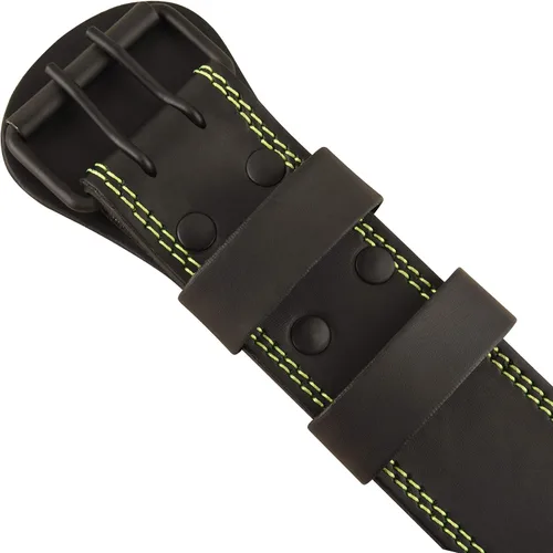 Vista 4 de VELO Cinturón de cuero de 4 pulgadas para levantamiento de pesas, correa de soporte de espalda para gimnasio, ejercicio físico para entrenamientos