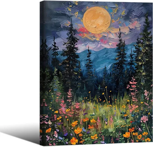 Vista 16 de Pósteres de Lienzo de Libros de Academia Oscura Carteles de Arte de Pared Botánico Floral de Ambiente Sombrío Pintura al Aceite Vintage Antigua