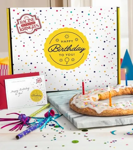Vista 2 de Caja de regalo de feliz cumpleaños (almendra)