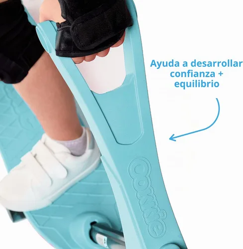 Vista 3 de Monopatín de aprendizaje infantil Ookkie (Menta) El mejor monopatín para niños