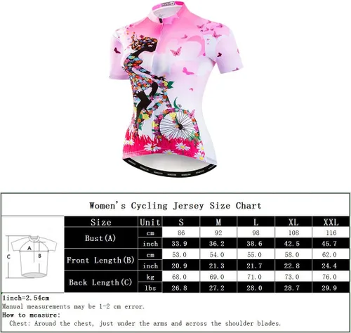 Vista 3 de JPOJPO Camiseta de ciclismo para mujer, de secado rápido, transpirable, reflectante, S-2XL