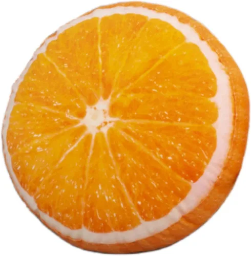 Vista 10 de Cojín de fruta Cojín redondo grueso Cojín reposacabezas (13.7 pulgadas, kiwi)