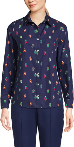 Vista 21 de Lands' End - Camisa de manga larga de cordón Pinwale para mujer