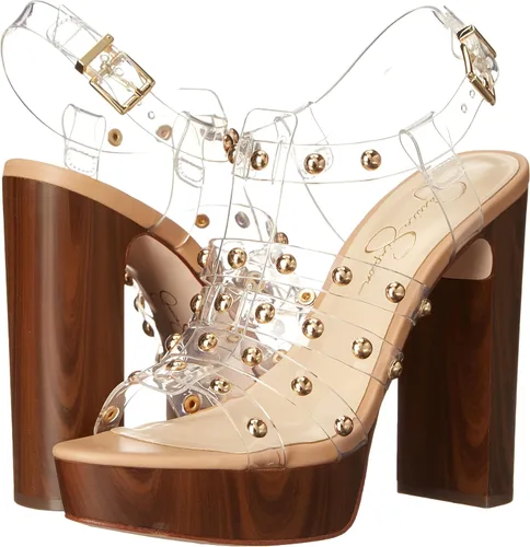Vista 7 de Jessica Simpson Rienne - Sandalias de tacón gladiador con plataforma enjaulada para mujer
