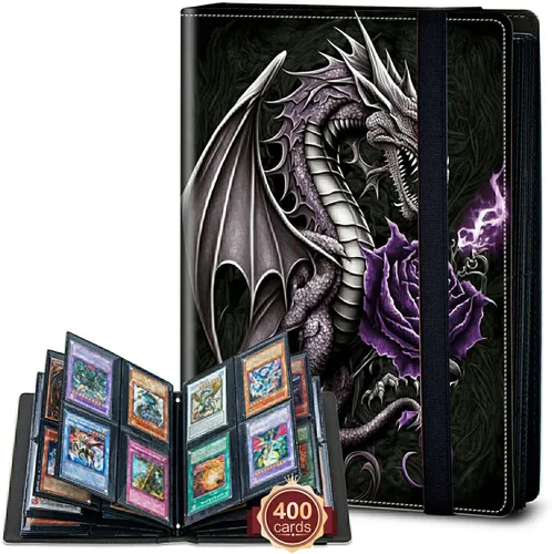 Vista 64 de Rossy Carpeta de tarjetas con 4 bolsillos, carpeta de tarjetas intercambiables, álbum de colección de tarjetas, para 160 tarjetas, carpeta