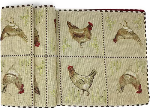 Vista 14 de Tache Home Fashion Camino de mesa con tapiz Mrs. Snowman 13x54