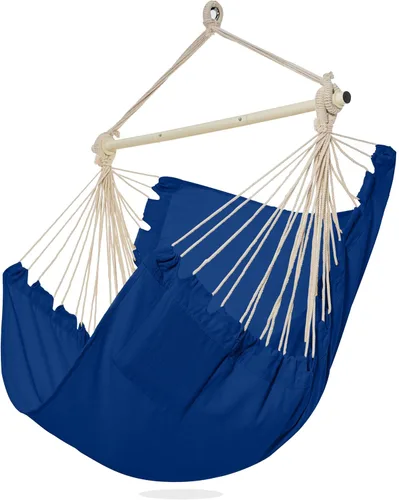 Vista 10 de PNAEUT Silla de Hamaca con Cuerda Colgante para Interiores y Exteriores para Dormitorio, Exterior, Patio (Azul Aqua)