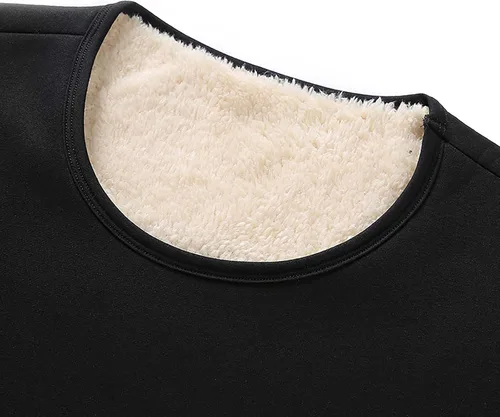 Vista 9 de NEBZCIV Conjunto de ropa interior térmica unisex de invierno con carga USB, ropa térmica de terciopelo de manga larga y pantalones largos