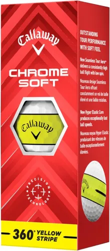 Vista 5 de Pelotas de golf Callaway Golf Chrome Soft Raya 360 (Amarillo)