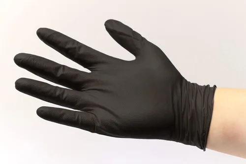 Vista 3 de DENCO DISTRIBUTING, INC. GripTensity Diamond Nitrile Gloves - Black 7 MIL - Latex & Powder Free - 10 Boxes