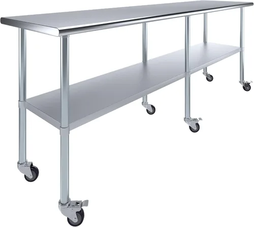Vista 36 de Mesa de trabajo de acero inoxidable, mesa de metal