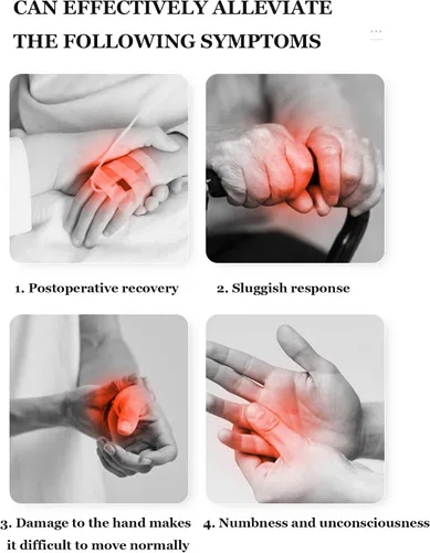 Vista 7 de Guantes de robot de rehabilitación de manos, intensidad ajustable, terapia de paciente con artritis hempiplejía, entrenador de rehabilitación