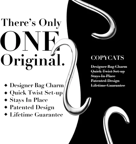 Vista 12 de FafaConcepts - Percha para bolso y accesorio para mujer en forma de corazón, Oro