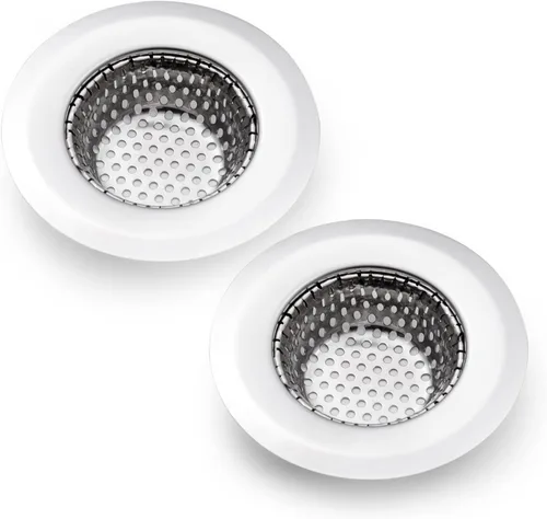 Vista 8 de CORNERJOY 2 cubiertas de colador de drenaje de bañera, 2.84 pulgadas de acero inoxidable para drenaje de ducha