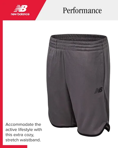 Vista 5 de New Balance Conjunto de pantalones cortos activos para niños, 2 piezas de camiseta de rendimiento atlético y pantalones cortos de gimnasio activo